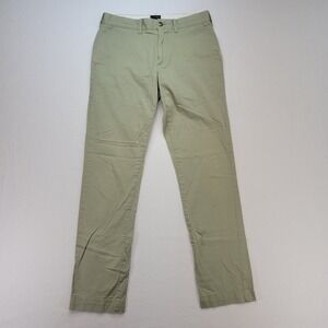 J by J.Crew Chino Pants Mens 28x30 Sage Green Flex Slim Cotton Blend Trousers